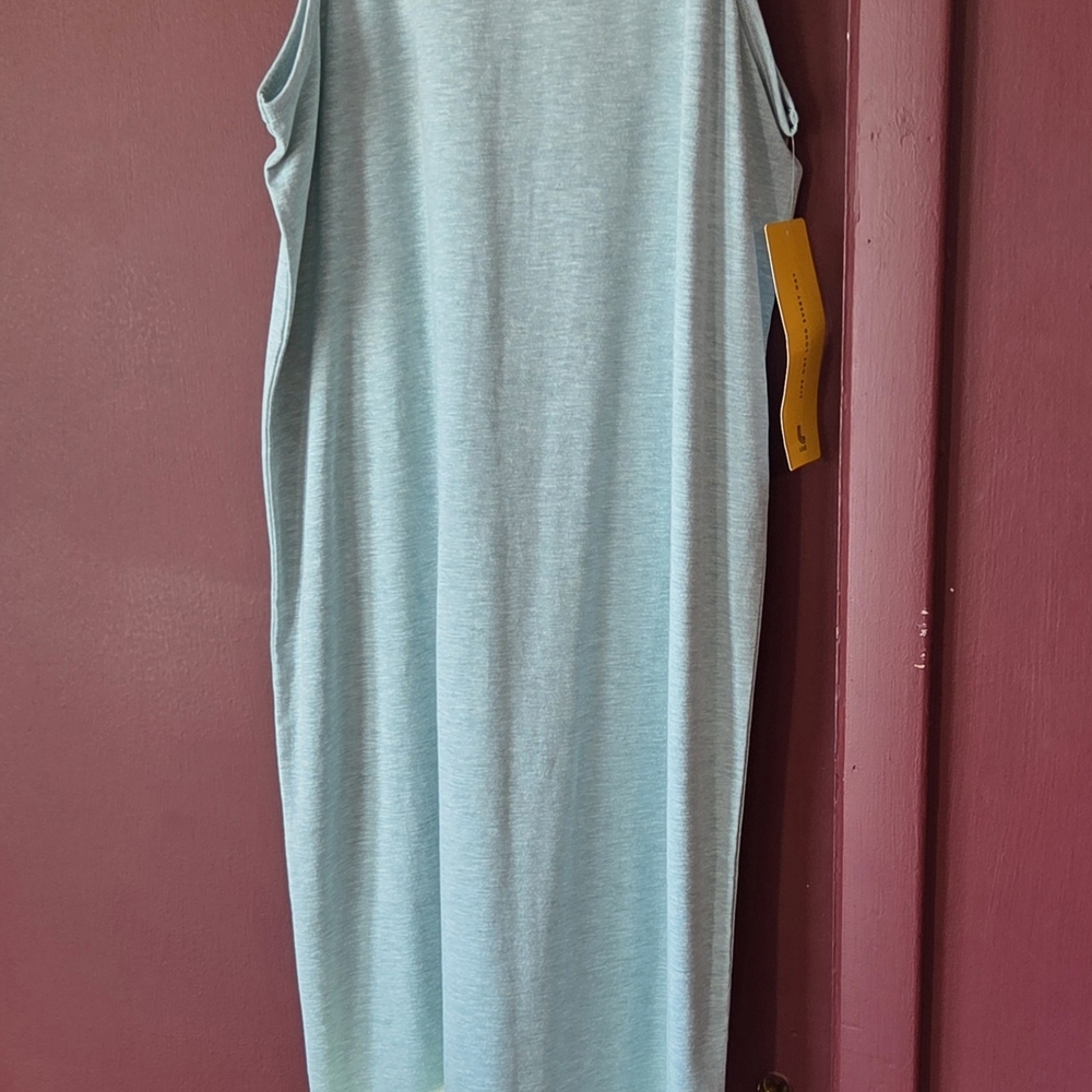 LOLE cotton tank dress in seafoam heather (Light green) New! Medium.